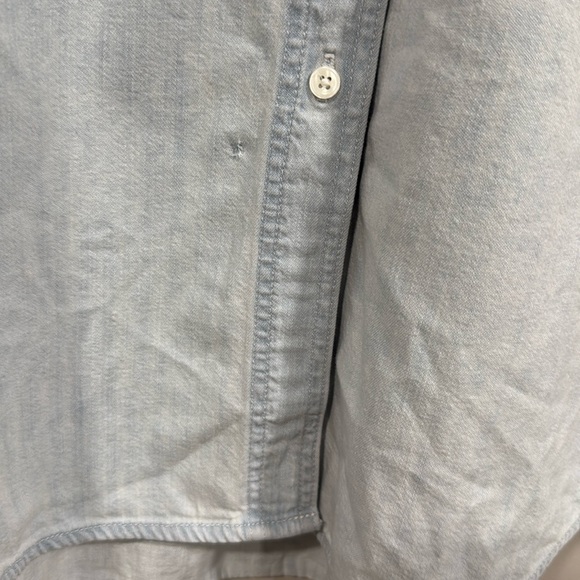 Madewell Alexa Chung Light Blue Oversized Long Sleeve Button Denim Shirt S NWT - Picture 5 of 5